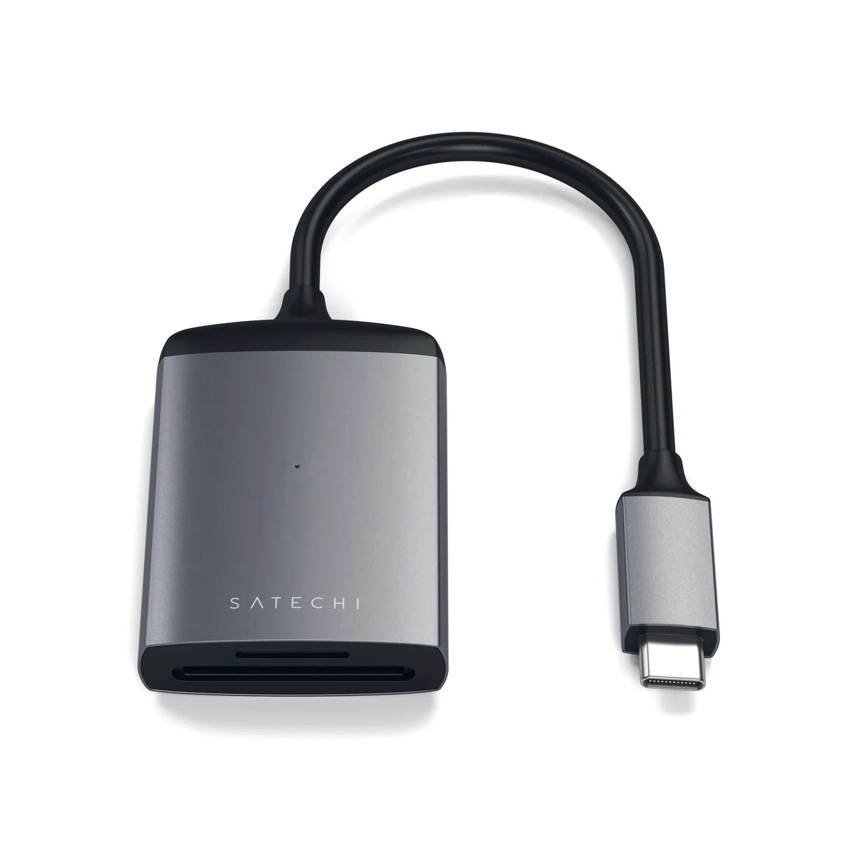 SATECHI Lettore di Schede Micro SD e SD UHS II in Alluminio USB C per MacBook Air e Pro, Laptop, PC, Tablet, iPad – Grigio Siderale