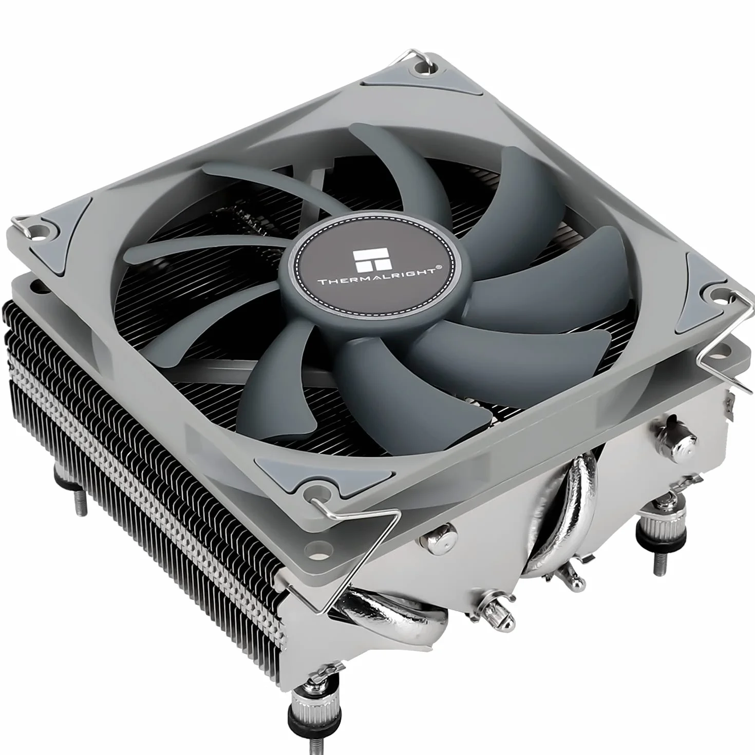 Thermalright AXP-90 X53 Raffreddatore d'aria CPU a basso profilo con ventola PWM TL-9015 da 90 mm, 4 tubi di calore, altezza 53 mm, per AMD AM4/Intel LGA 1700/1150/1151/1155/1156/1200 (AXP-90 X53)