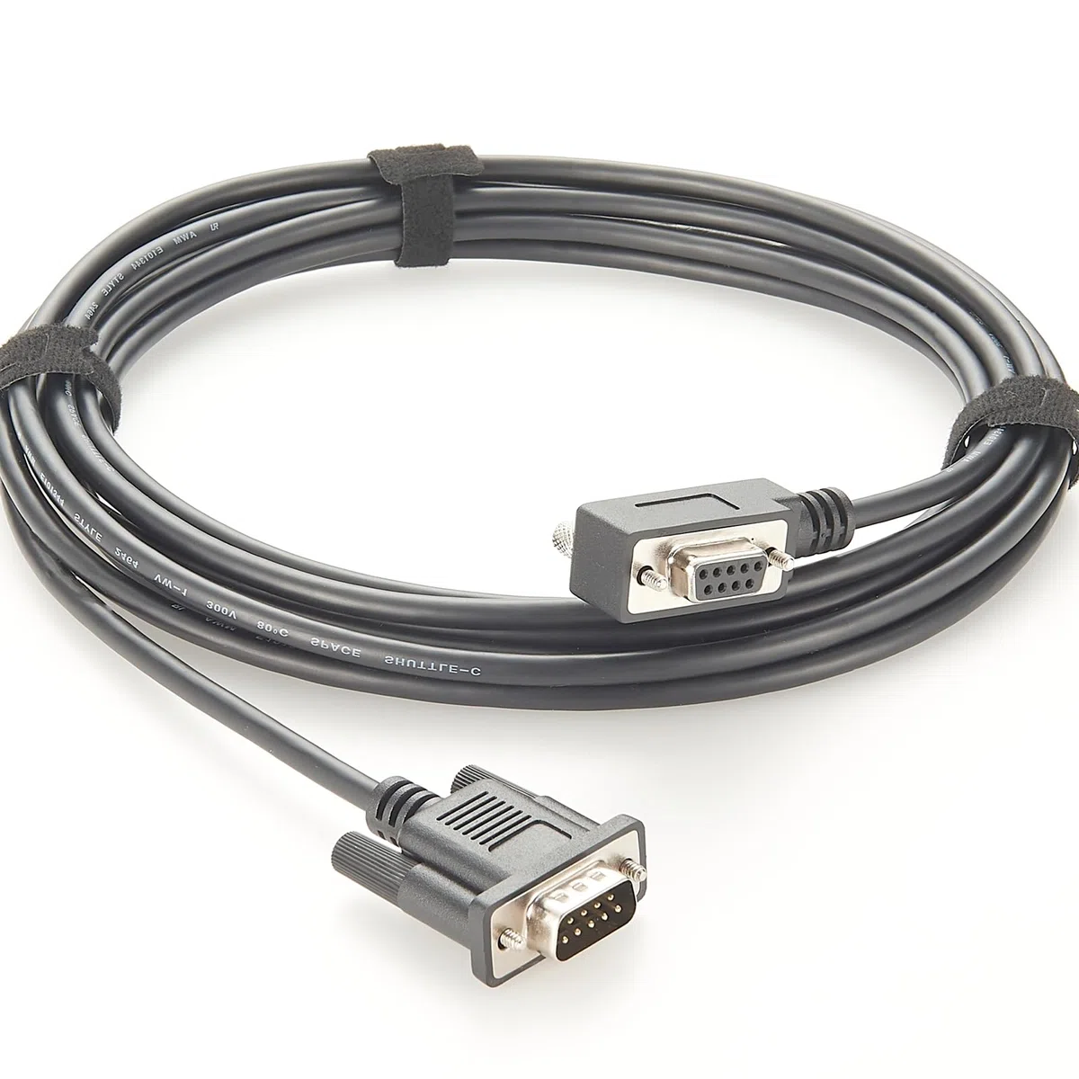 Cavo sottile DB9 ad angolo retto a basso profilo, cavo per porta seriale RS232 DB9, adattatore D-Sub a 9 pin maschio-femmina per comunicazione dati 5m