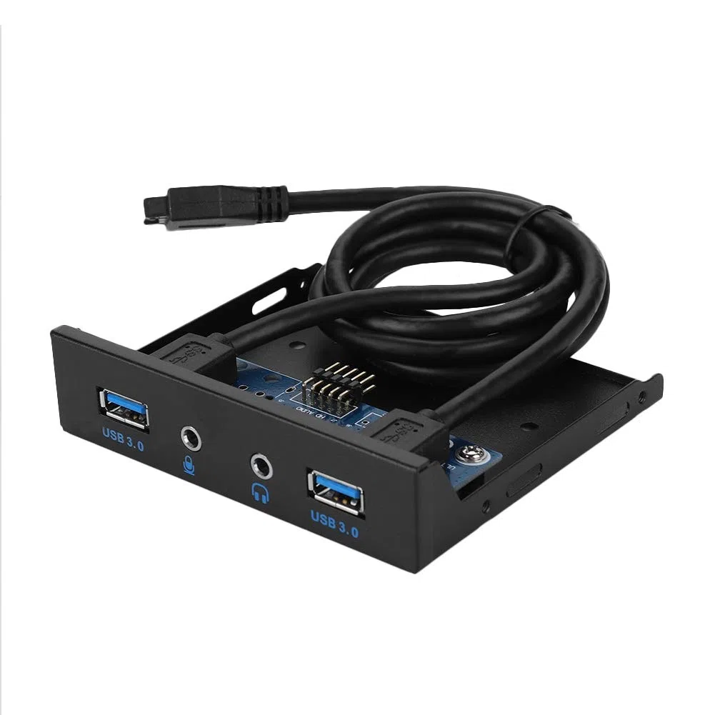 Bewinner Parte anteriore 'unità floppy, audio USB 3.0 Parte anteriore 'unità floppy, 3,5 pollici 2 interfacce USB 3.0 con audio MIC, per riservare l'interfaccia I/O anteriore del