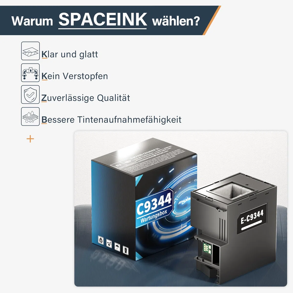 Spaceink C9344 C12C934461 per XP-2100 XP-3100 XP-3105 XP-4100 XP-4105 XP-3150 XP-3155 XP-3200 XP-3205 XP-4150 XP-4155 XP-4200 2810DW. F WF-2820DWF WF-2830DWF WF-2835DWF stampante
