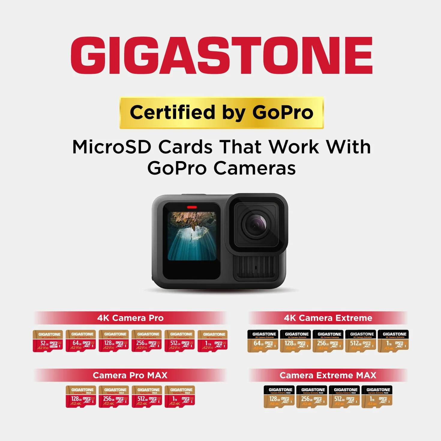 Gigastone Micro SD 32 GB, 4K Camera Pro Serie, A2 U3 UHS-1 V30, Velocità Fino a 90/30 MB/s. (R/W). Specialmente per Fotocamere Videocamera Nintendo Switch, con Adattatore SD