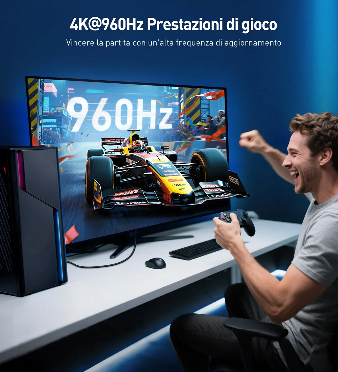 Cable Matters [certificato VESA] Cavo DisplayPort 2.1 80 Gbps da 2 m, cavo DP80 con 16K 60Hz, 8K 240Hz, 4K 240Hz in nero con FreeSync, G-SYNC e HDR per monitor da gioco, PC, RTX 4080/4090, RX 7900