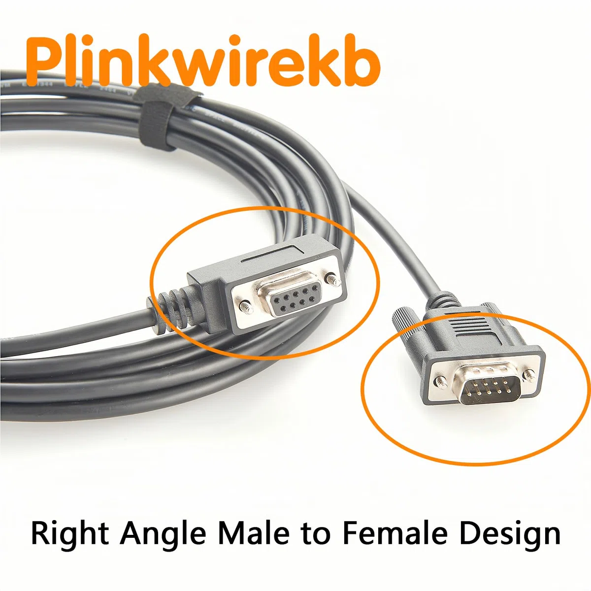 Cavo sottile DB9 ad angolo retto a basso profilo, cavo per porta seriale RS232 DB9, adattatore D-Sub a 9 pin maschio-femmina per comunicazione dati 5m