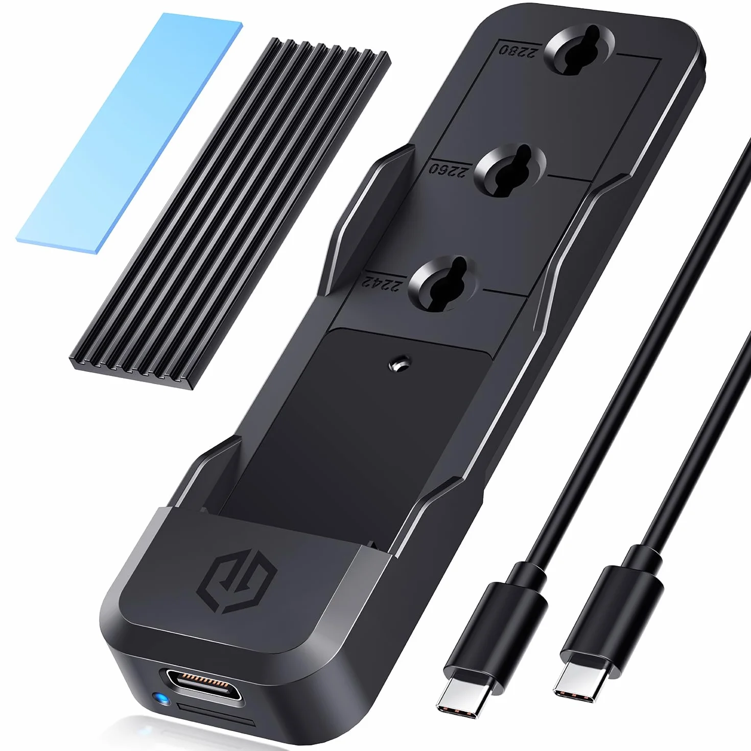 GRAUGEAR 10Gbps NVME SATA SSD Docking Station USB3.2 Gen2, alloggiamento per NVMe+NGFF SSD di M-Key/M+B Key in 2280/2260/2242/2230, compatibile con PC Laptop Tablet PS5 Xbox