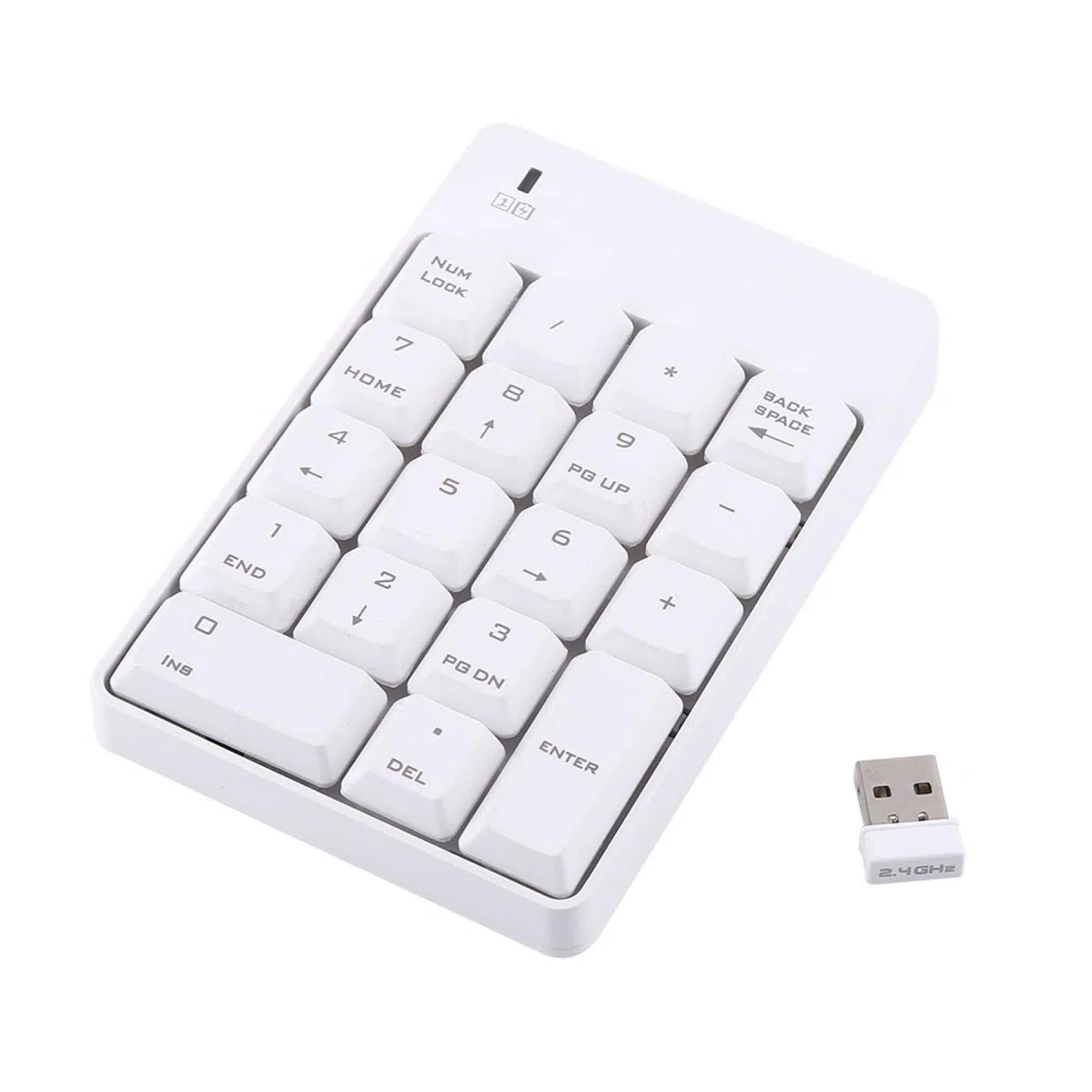 Tastiera Numerica, Numpad Tastierino Numerico 18 Tasti Wireless Numeric Keypad Numeriche Tastiere Numero Sottile con Ricevitore USB Portatile Laptop Notebook Senza Fili Estensione per Contabilità