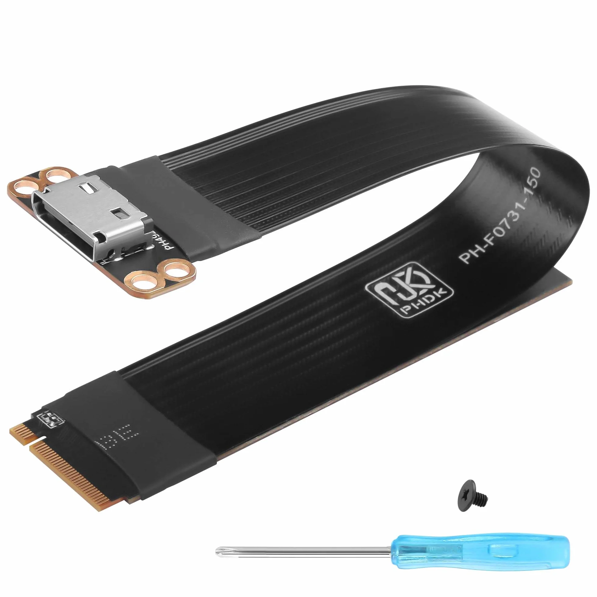 GINTOOYUN PCI-E4.0 M.2 NVME a Oculink SFF-8611/8612 Cavo adattatore M.2 M-Key 2280 NGFF a Oculink SFF-8611 SFF-8612 cavo host femmina per laptop, eGPU ecc. (17,5 cm)