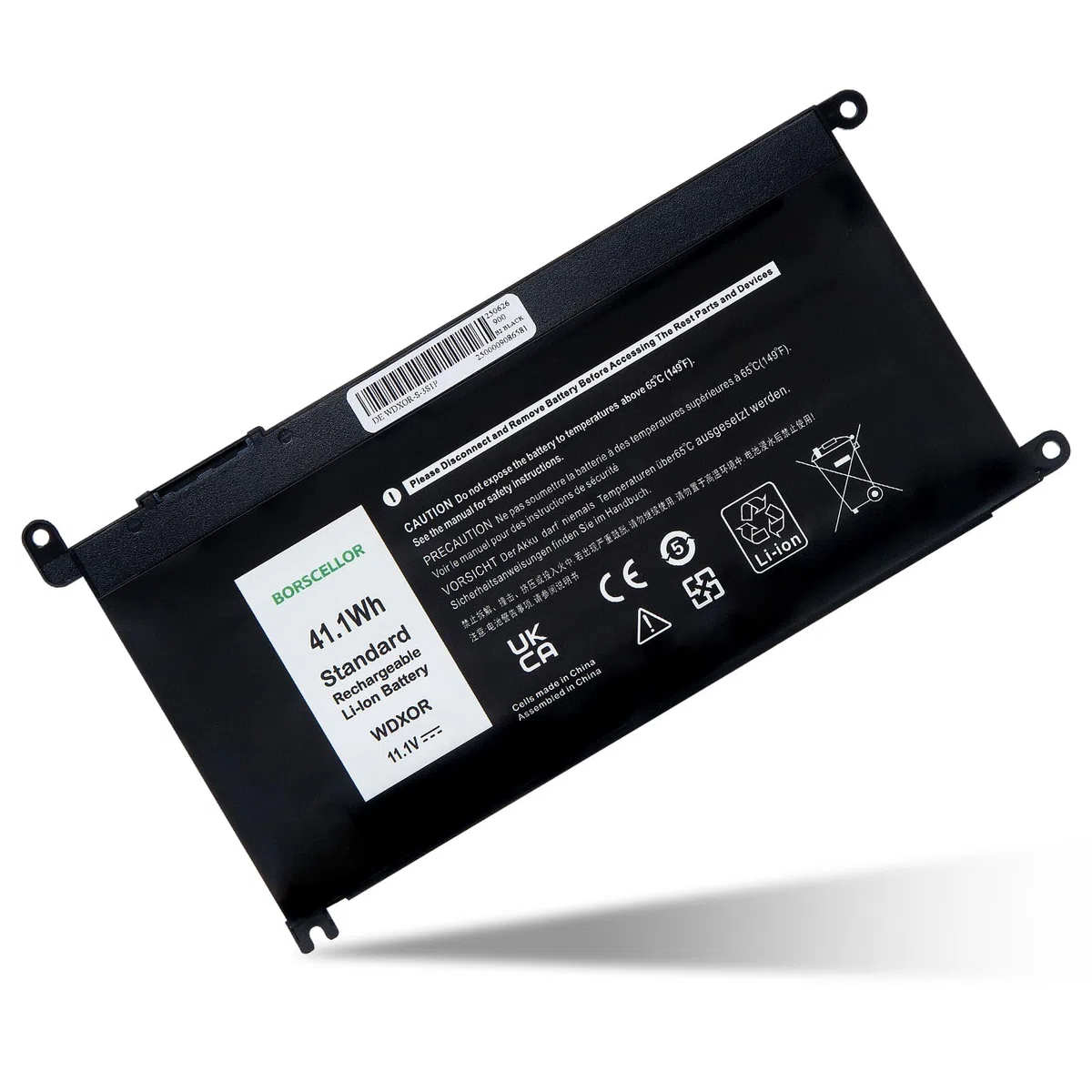 WDX0R WDXOR - Batteria per PC portatile Dell Latitude 3480 3580 3189 3379, Inspiron15 5565 5567 5568 5578 5579,7560 7570 7573 7579, Vostro 5468 568 CRH3 TT. 2JX4 FC92N 11.1v 41.1Wh