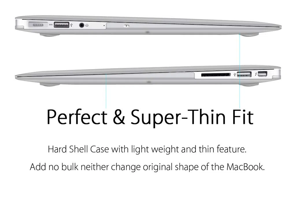 UESWILL UES01F11A1-04n - Cover rigida liscia opaca compatibile con MacBook Air 11" modello A1370/A1465 con panno in microfibra trasparente