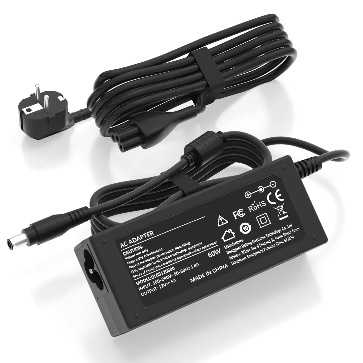 Caricabatterie da 12V compatibile con i sistemi NAS Qnap TS-253B TS-109 TS-209 TS-269 TS-221 TS-251 TS-209 Pro TS-220 TS-231P TS-228 TS-212