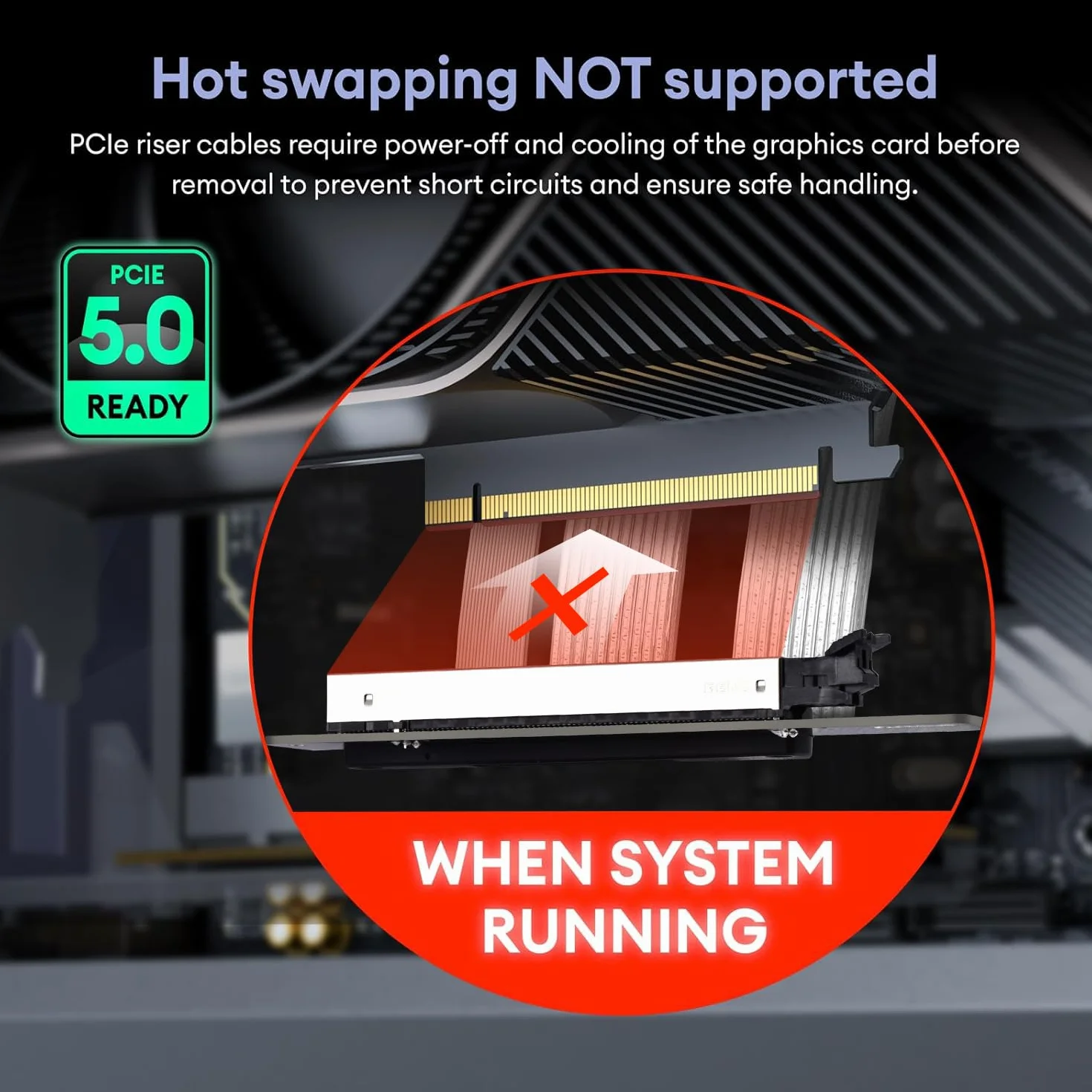 Cavo riser PCIE 5.0 (300 mm)