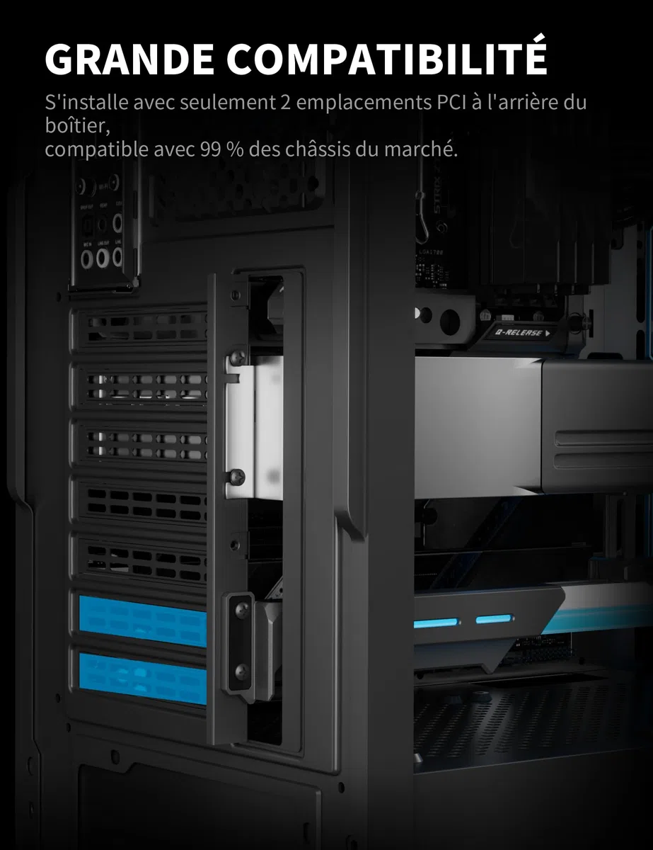 upHere GL7 Supporto GPU, Lega Robusta Supporto Scheda Grafica con 5V ARGB Sync, Altezza Regolabile GPU Sag Staffa per Schede Grafiche Universali, Nero ARGB