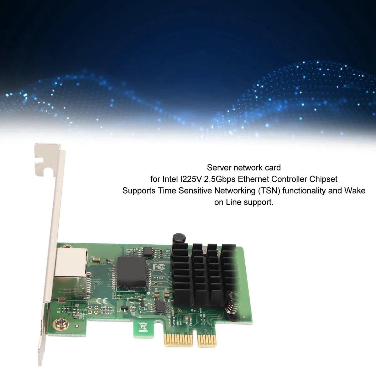 Scheda di Rete Convergente Gigabit Ethernet 2.5G, Scheda di Rete I226 T1 PCI E X1 RJ45 Port Server, Adattatore di Rete Convergente Gigabit Ethernet 10 100 1000Mbps, Plug And Play