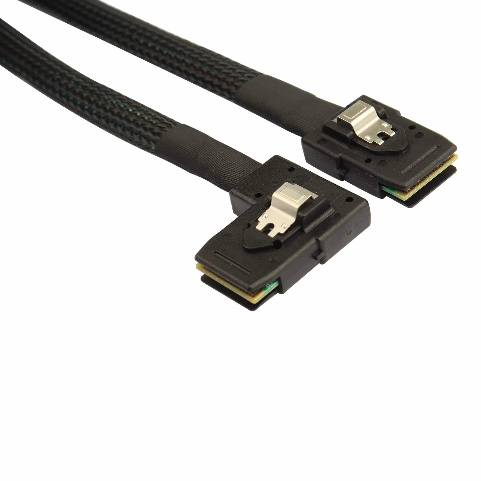 Cavo Mini SAS 36 pin SFF-8087 ad angolo retto 90 gradi 0,8 m piatto ad angolo sinistro