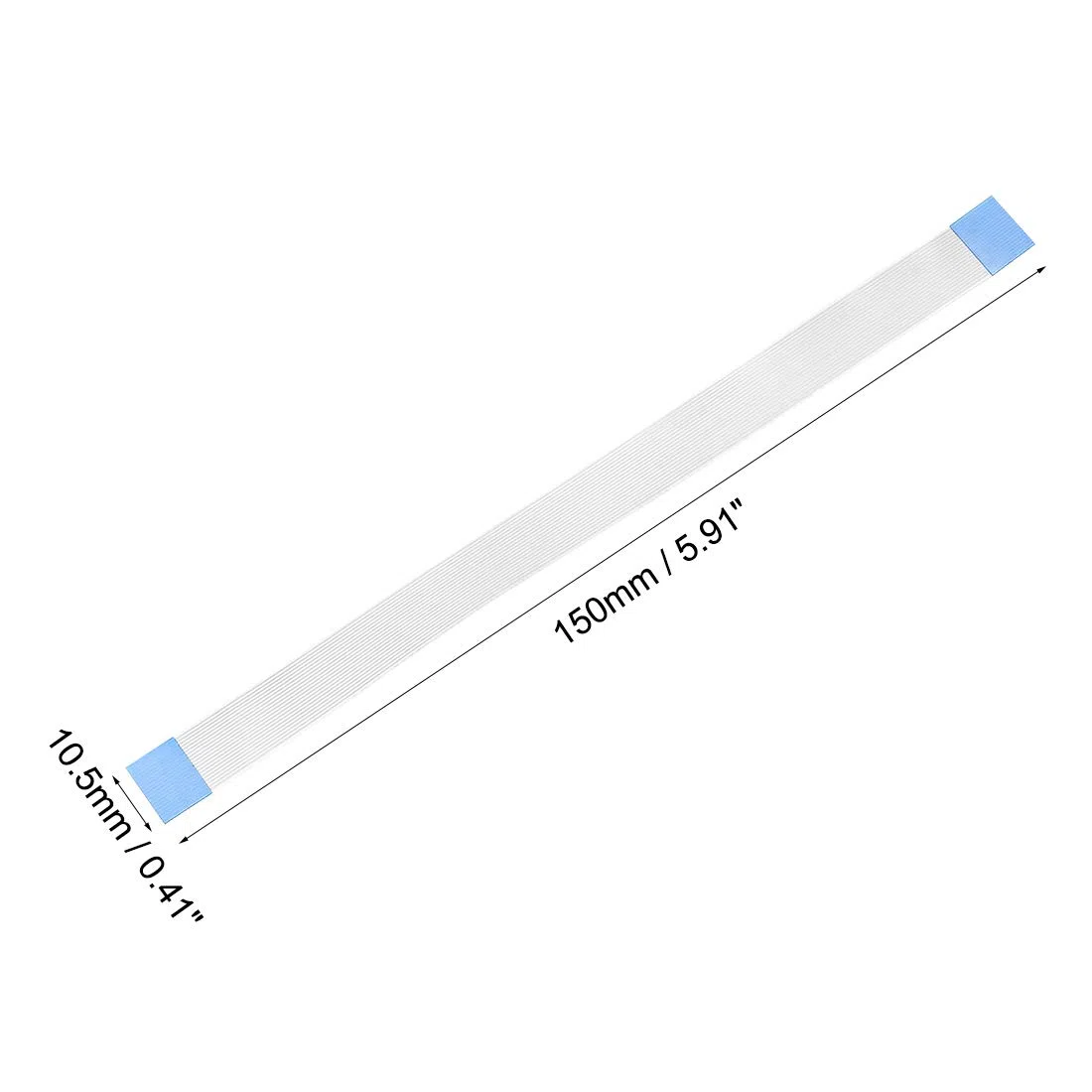 sourcing map Cavo piatto flessibile, 20 pin, passo 0,5 mm, 150 mm, FPC FFC, cavo a nastro flessibile per TV LCD, lettore DVD, computer portatile, 10 pezzi (tipo A)