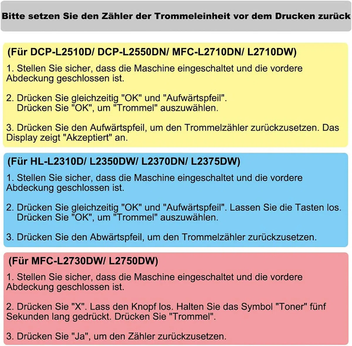 BAISINE Tamburo DR-2400 Compatibile per Brother DR 2400 DR2400 Tamburo per Brother MFC-L2710DW HL-L2350DW MFC-L2710DN HL-L2310D DCP-L2530DW MFC-L2750DW DCP-L2510D MFC-L2730DW HL-L2375DW DCP-L2550DW