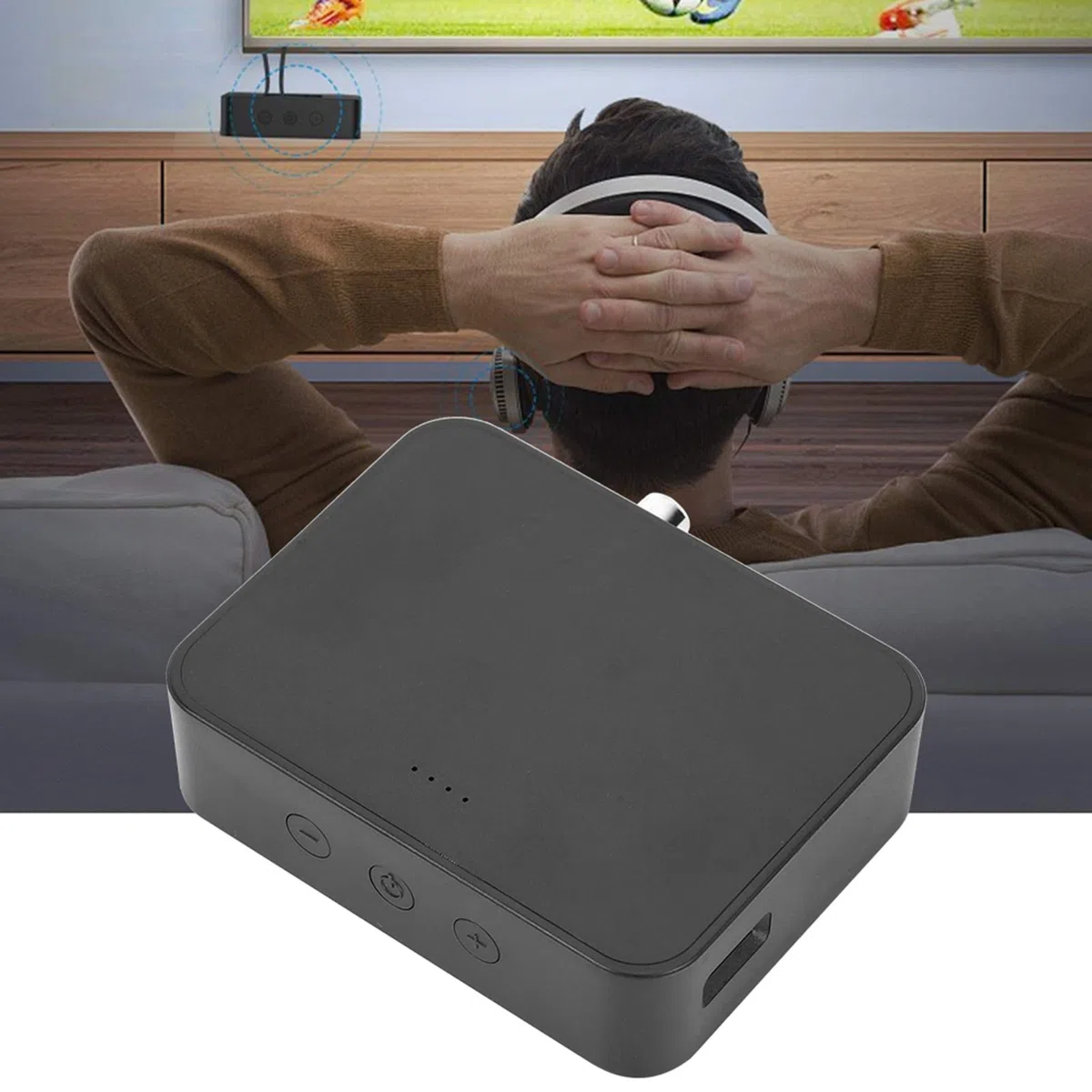 Adattatore Audio Bluetooth 5.0 Multifunzione Trasmettitore e Ricevitore con Input Coassiale e Fibra Ottica per Sistemi Hi-Fi, TV e Console di Gioco