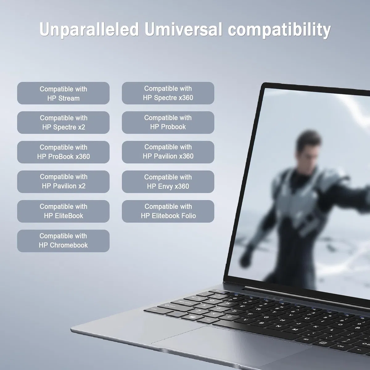 65W USB-C AI Caricabatterie per Computer Portatile Compatibile con HP Omnibook X, X Flip, X Flip 2-in-1, Ultra, Ultra Flip Next Gen AI Laptop Alimentazione USB-C