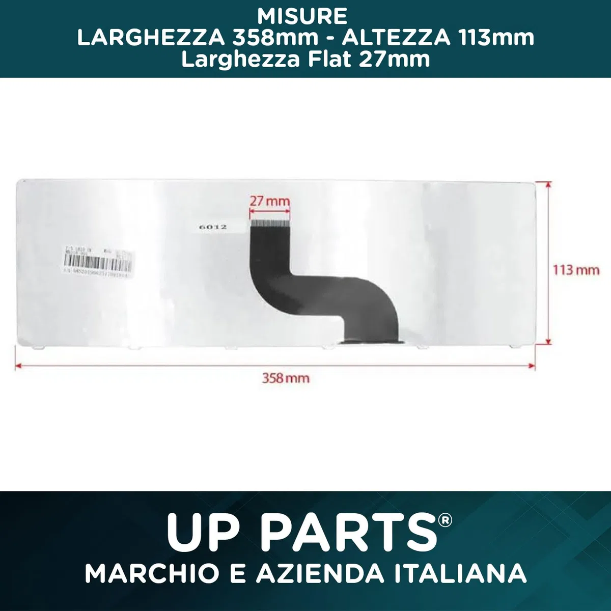 Tastiera Acer Italiana per Notebook Aspire 5250 5560 5625 5733 5736 5741 5745 5810 7750G 7750 7740 8942 Nero