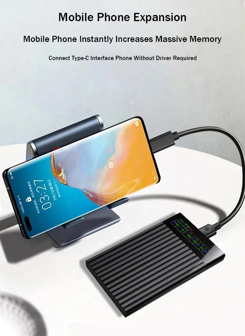 2.5'' Hard Disk Case SATA a USB C 3.1 External Hard Drive Case LED Display 6Gbps HDD SSD Hard Drive Case Custodia di Memoria per PC