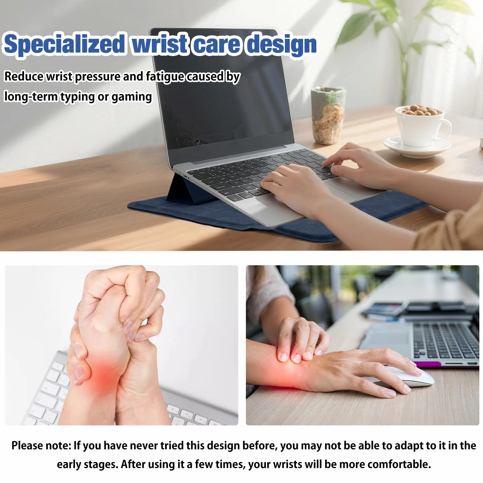 HaruYo 12-13-14-15-15.6-16 Pollici Custodia per laptop con Supporto Integrato e Polsiere, PU Pelle Portatile Sleeve per MacBook Air/Pro/Surface Dell Lenovo HP ASUS Acer 15-16 Pollici