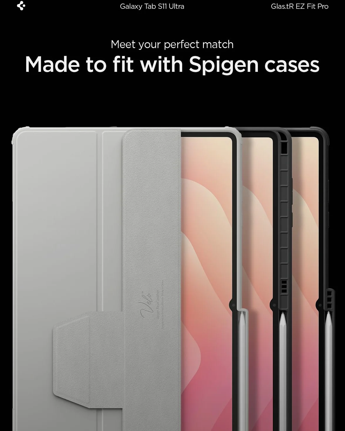 Spigen Glas.tR EZ Fit Pro Vetro Temperato compatibile con Samsung Galaxy Tab S11 Ultra, 1 Pezzi, Cristallino, Durezza 9H Pellicola prottetiva