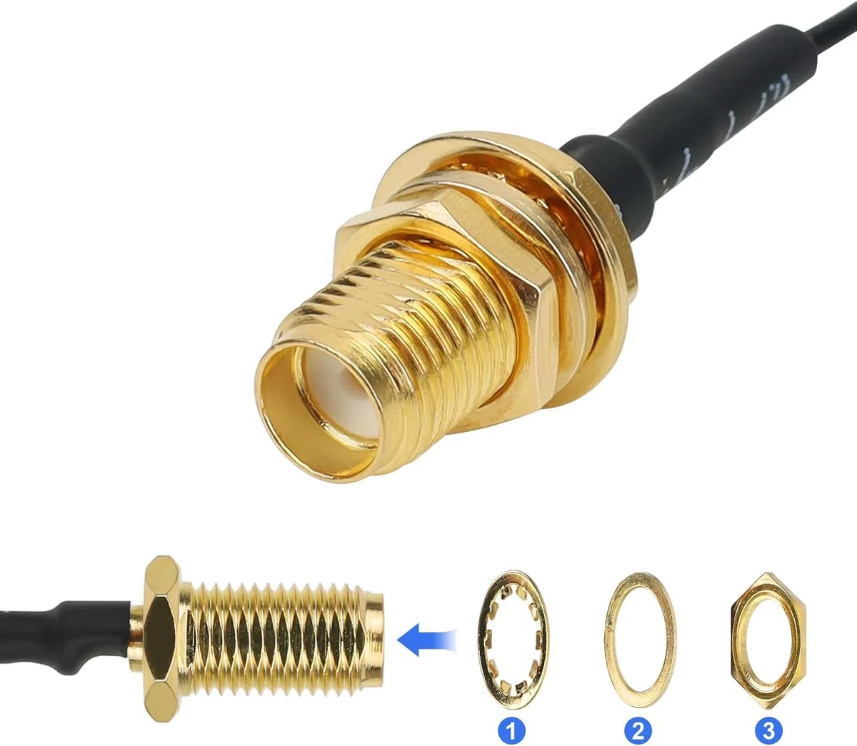 Confezione da 2 antenne 868 MHz, guaina da 10 dBi per antenna Mesh tastic LoRa Long Range Soft Whip, 17 cm, connettore Omni SMA nero