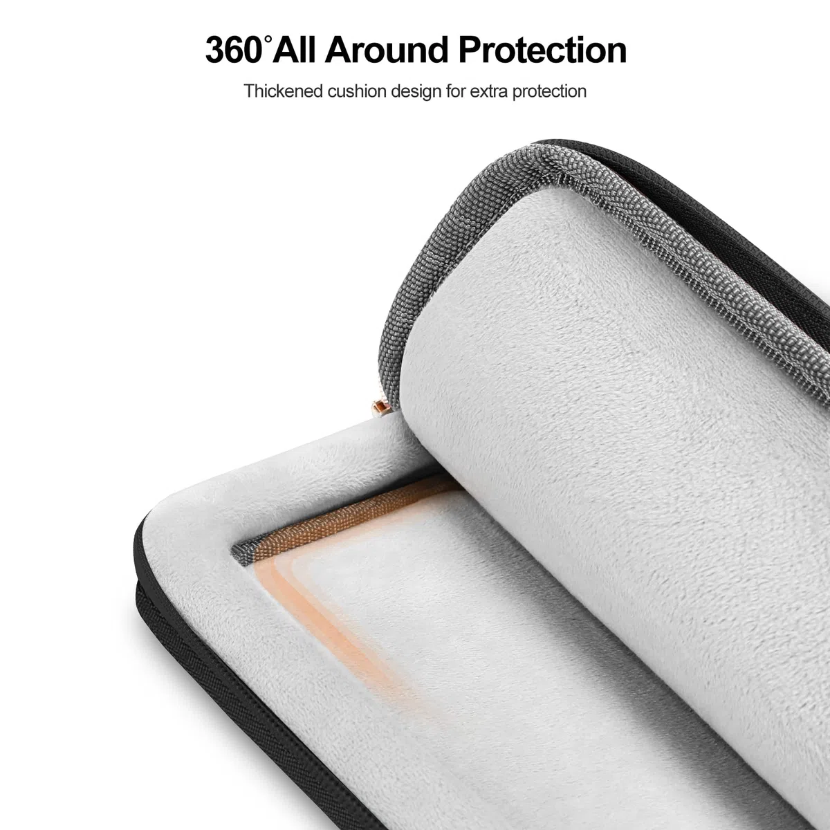 MOSISO 13-14 Pollici Custodia Laptop Protettivo,13,3 Pollici Borsa PC Compatibile con MacBook Air/Pro 13 13,6/Pro 14,HP,Dell,ASUS,Rettangolo Quilted Borse con Maniglia&Tasca&Valigetta, Nero
