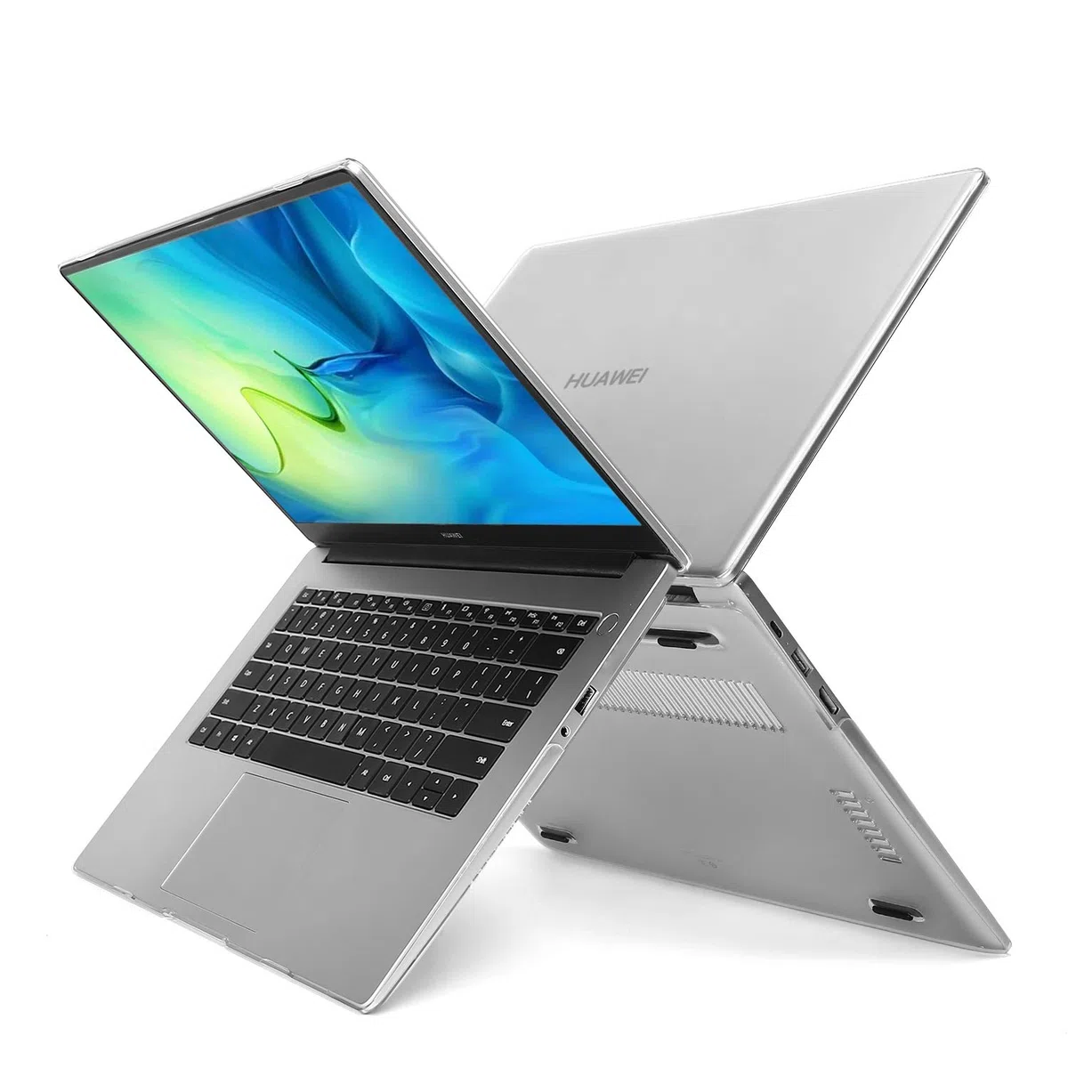 MOSISO Custodia Rigida Solo Compatibile con Huawei MateBook D 14 Pollici Versione 2020 2019, Custodia Protettiva in Plastica Rigida, Cristallino