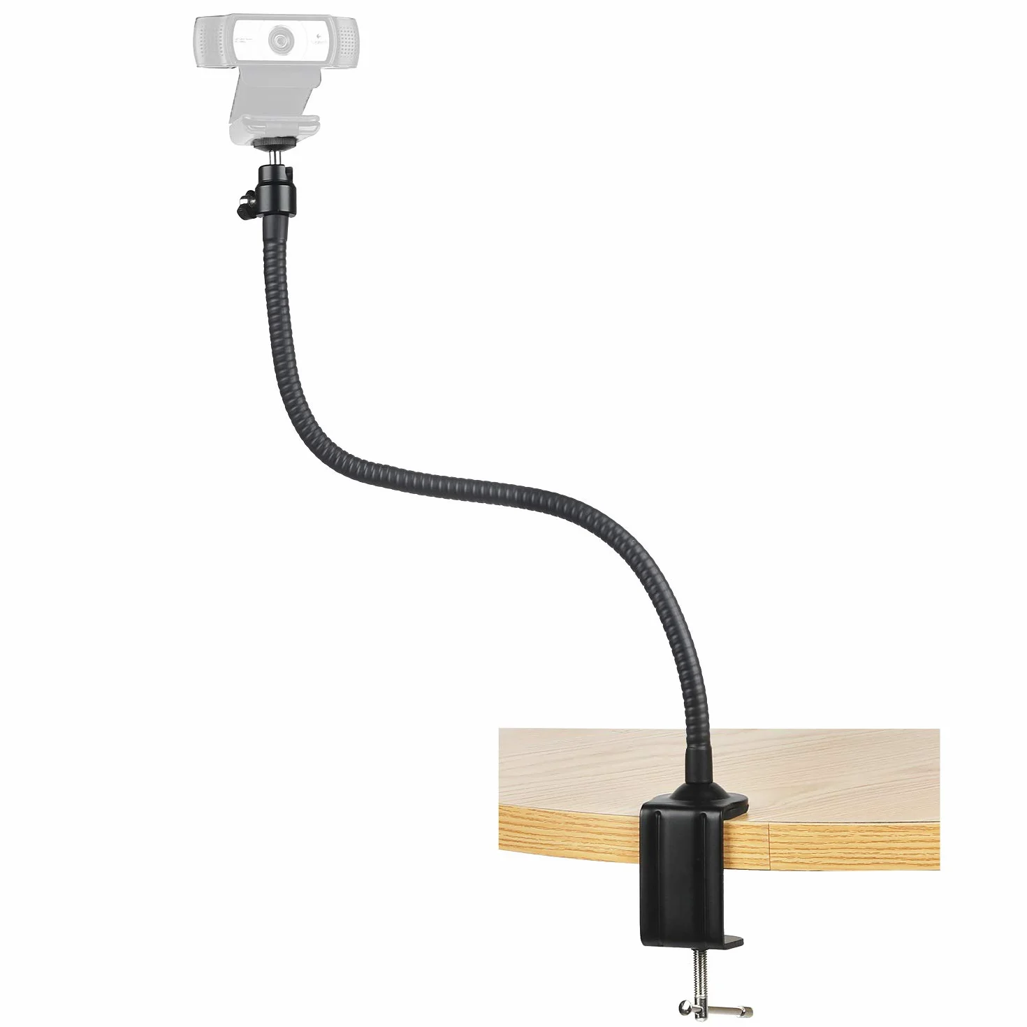 Supporto per webcam - Supporto da scrivania con morsetto da 64 cm per webcam Logitech C920 C920 C930e C922x C930 C922 C925e C615 Brio - AYIZON