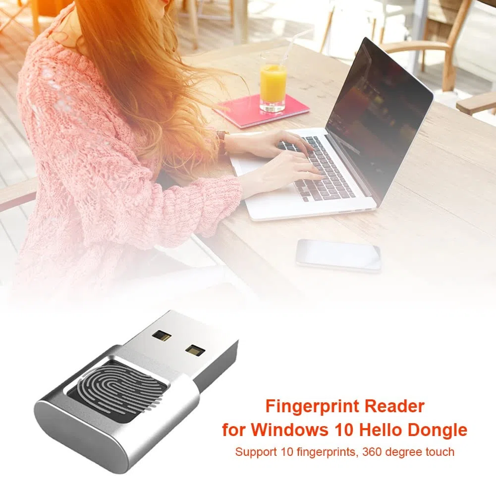 Mini Lettore di Impronte Digitali Mini Modulo Lettore di Impronte Digitali USB Scanner Biometrico per Computer Portatili 10 Chiave di Sicurezza per PC Interfaccia USB