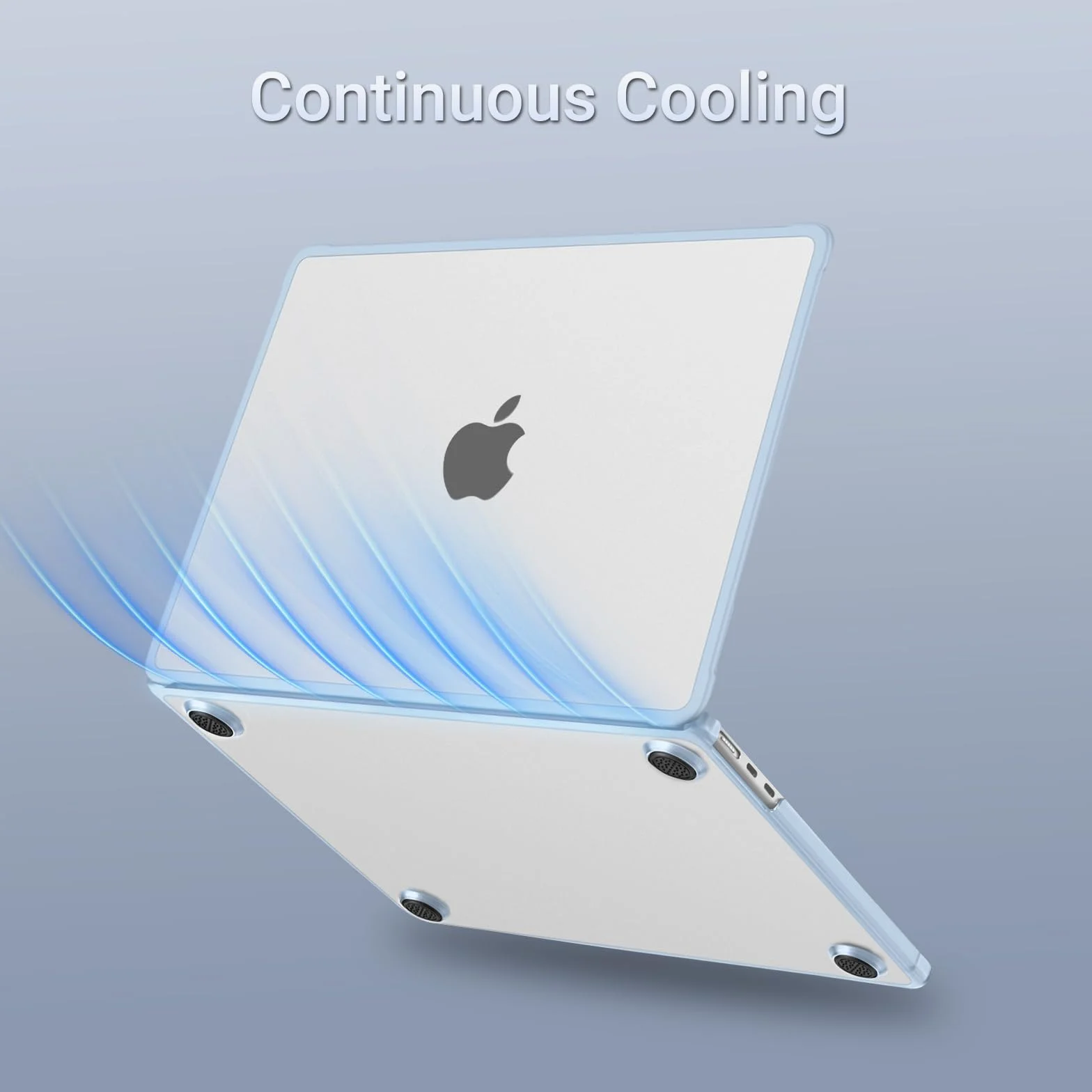 MOSISO Custodia Compatibile con MacBook Air 13 Cover M5 M4 M3 M2 2026 2025-2022 A3449 A3240 A3113 A2681,Rinforzato Anti-crepa Anti-impronte Case per MacBook Air 13,6'' display Liquid Retina, Celeste