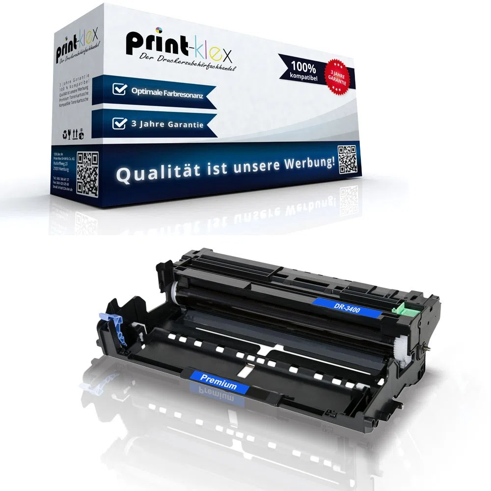 Print-Klex - Tamburo compatibile con Brother HL-L 5000D, 5100DN, 5100DNT, 5100DNTT, 5100Series, DR3400, colore: nero
