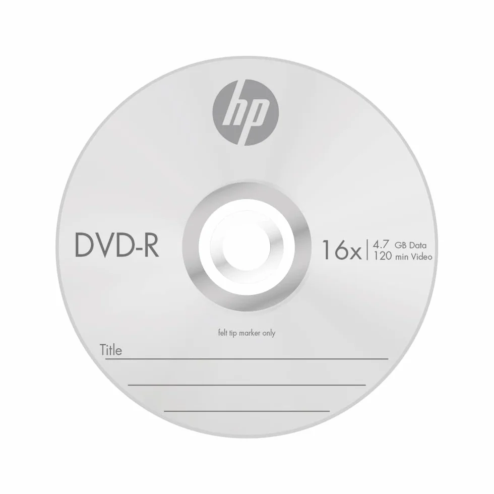 ElectricalCentre - confezione di 50 DVD-R HP, 4,7 GB 16 x (DVD con 120 minuti registrabili)