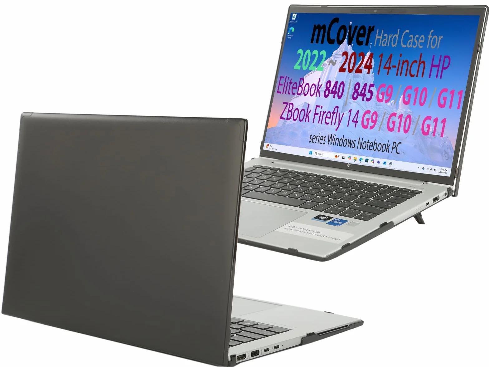 mCover Custodia compatibile solo per notebook HP EliteBook 840 | 845 da 14" serie G9/G10/G11 e 14" ZbookFirefly G9 / G10 / G11 (non compatibile con altri modelli HP), nero