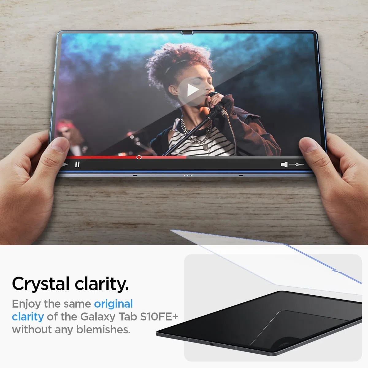 Spigen Glas.tR Slim Vetro Temperato compatibile con Samsung Galaxy Tab S10 FE Plus, Anti-graffio, Cristallino, Durezza 9H Pellicola prottetiva