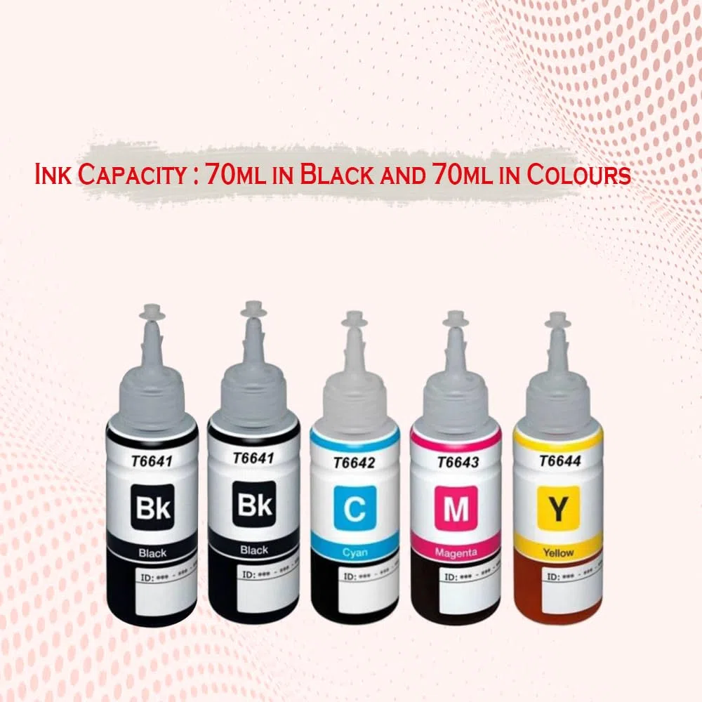 PerfectPrint - Cartucce stampante, per Epson L300, L355, L365, L555, ET-14000, ET-4500, ET-2500, ET-2550 (nero/ciano/magenta/giallo, confezione da 5)