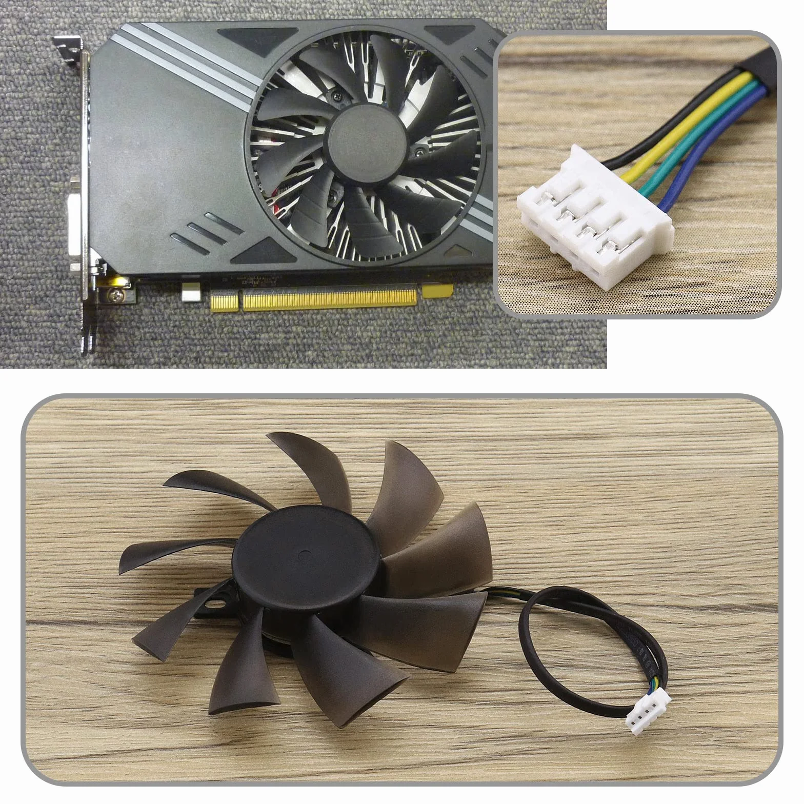 Ventola di raffreddamento della scheda video con cuscinetto a sfere a 4 pin 0.5AMP 12V compatibile con Zotac GTX 1060 3GB/1060 Mini Scheda Grafica Componenti Computer