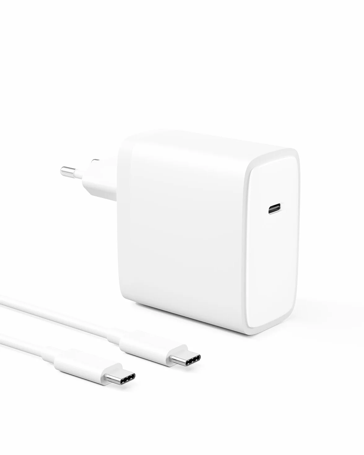 Caricatore USB C 100W, Alimentatore Compatibile con MacBook Pro 16 14 MacBook Air 1513 Pollici 2025 2024 2023 2022 2021 2020 2019 M4 M3 M2 M1, Adattatore Caricabatterie con Cavo USB-C 2M 5A (Bianco)