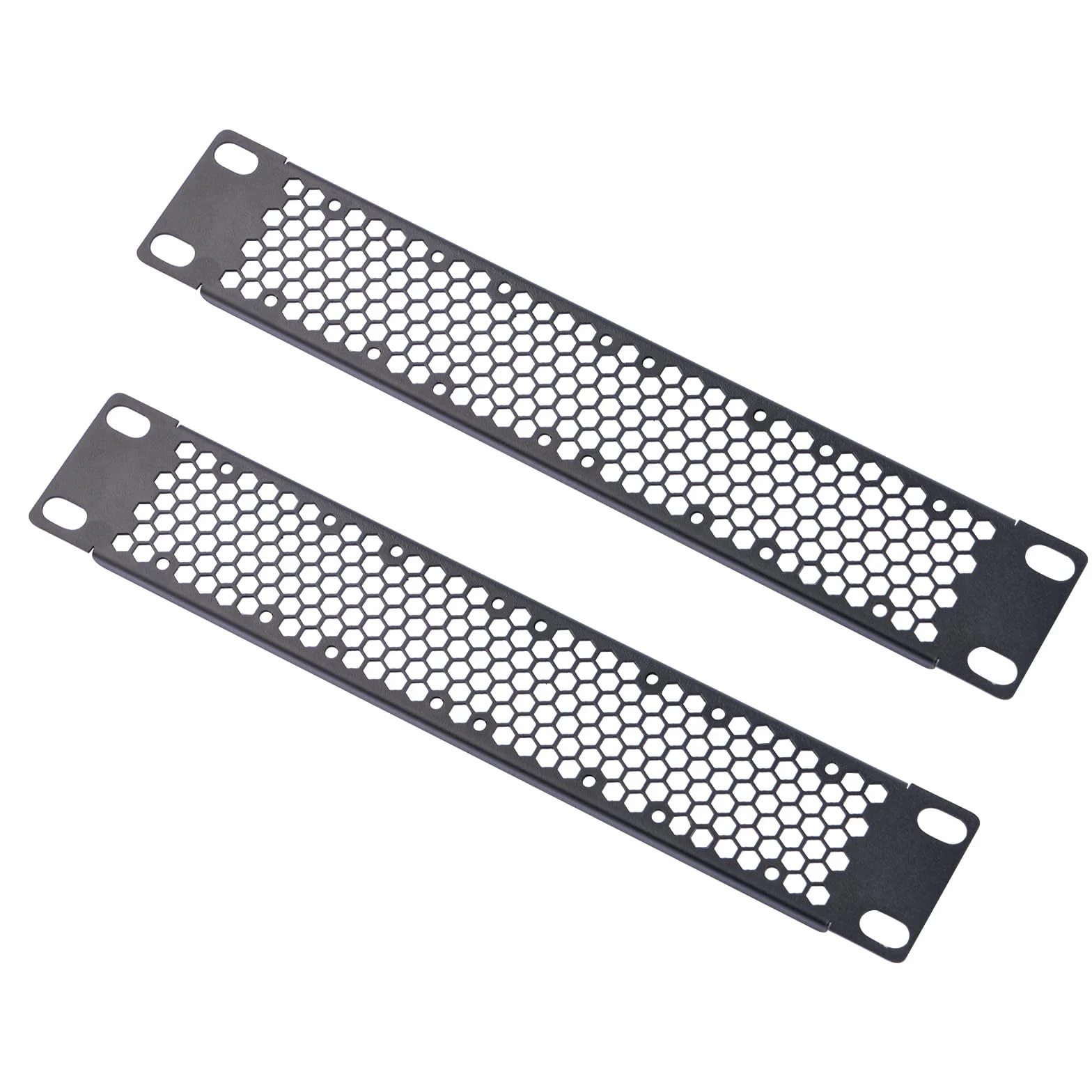 GeeekPi Pannello vuoto ventilato 1U da 25,4 cm, piastra di montaggio per rack DeskPi RackMate T0/T1/T2/T0 Plus/T1 Plus/TL1 e rack per server rack da 10" (nero, 2 pezzi)