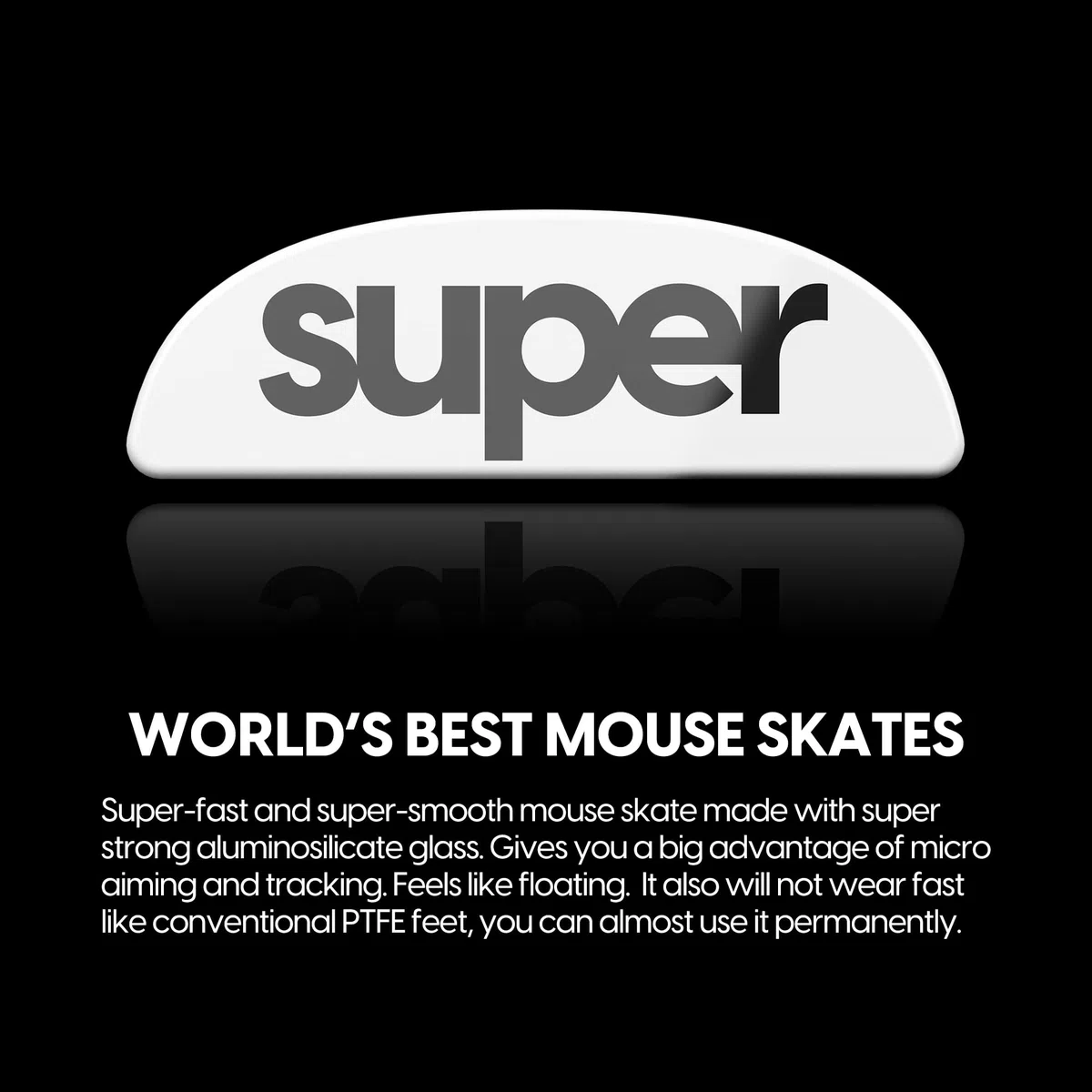Superglide2 Piedini per mouse con superficie strutturata controllabile Realizzati in vetro ultraresistente Suola liscia e durevole per mouse da gioco wireless Pulsar Gaming Gears serie X2
