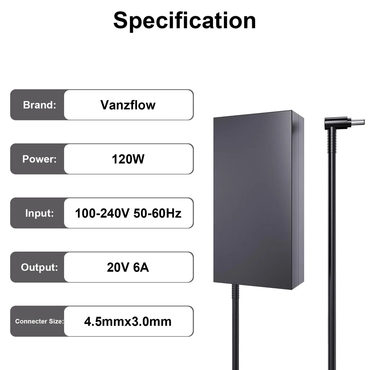 120W Caricatore Compatibile con MSI GV15 GF63 GV15-Thin-11SC Thin 15 A15 B13V B13U B12V B12U B7U GF63 Thin 10 11 12Th Intel Core MS-16R8 MS-16R7 MS-16R6 MS-16R5 A17-120P2A ADP-120VH D alimentatore