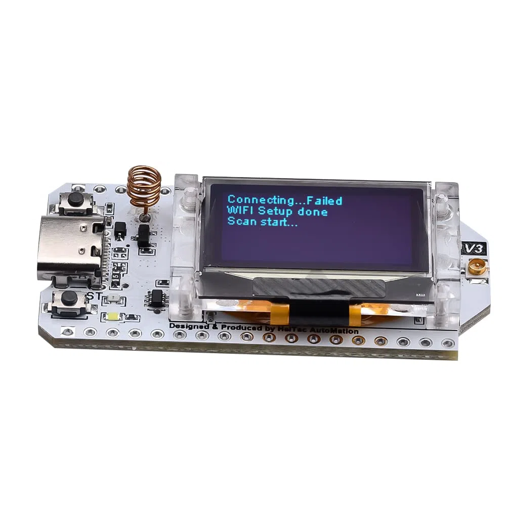 DollaTek ESP32-S3FN8 Scheda di sviluppo LoRa V3 433~510MHz SX1262 Display OLED da 0,96 pollici BT+WIFI Kit Lora per Arduino IOT Smart Home