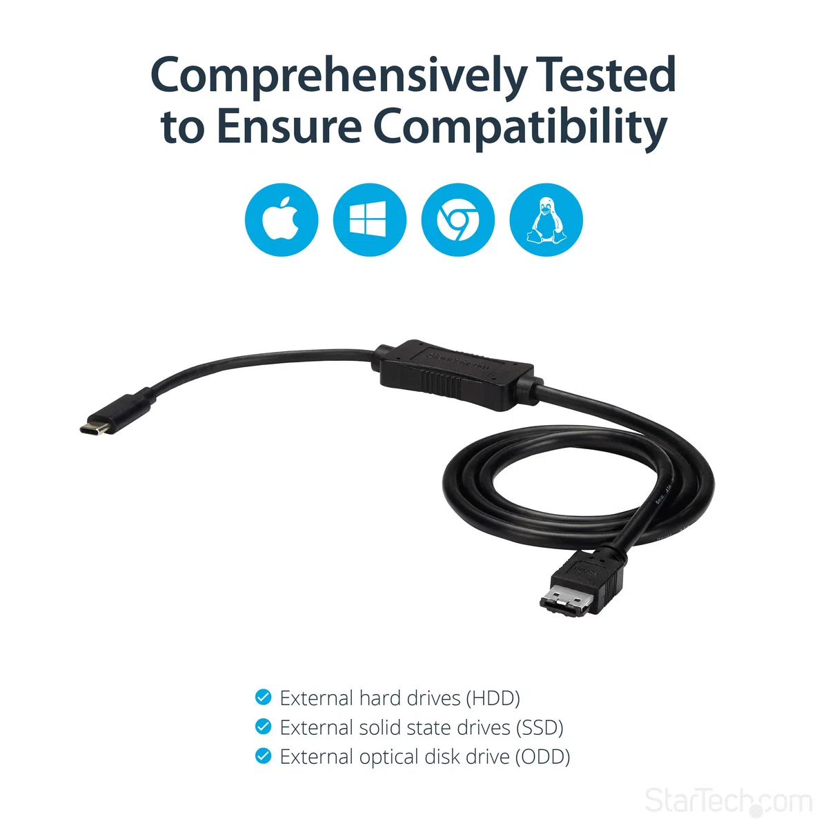 StarTech.com Cavo eSATA a USB-C, Per Dispositivi di Immagazinamento Dati Esterni, USB 3.0, 5Gbps, da 1 m