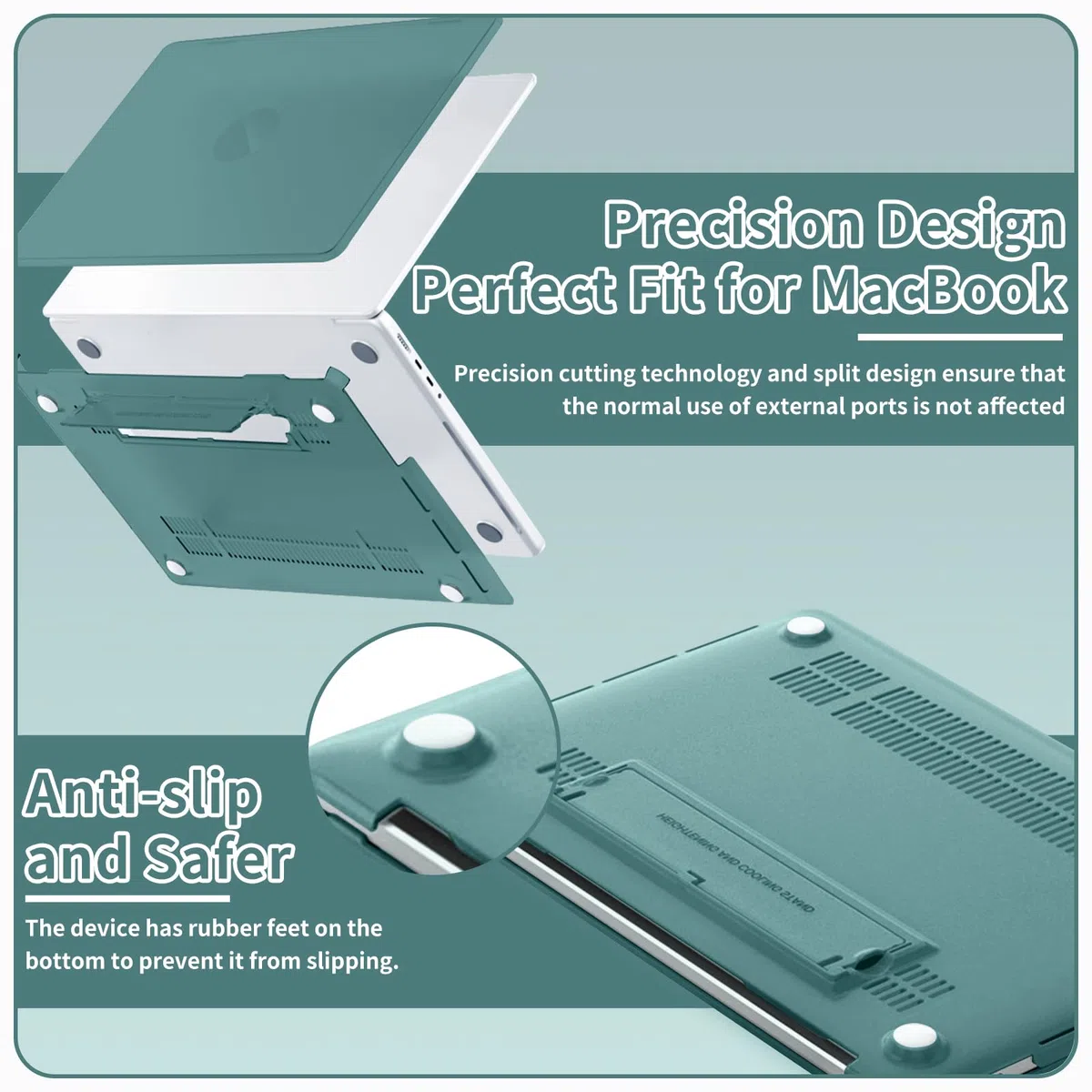 Custodia Compatibile con MacBook Pro 14 Pollici M5 M4 M3 M2 M1 Pro/Max (2026-2021) A3426 A3427 A3434, con Supporto Funzione Plastica Protezione Cover, Custodie Rigide (Verde)