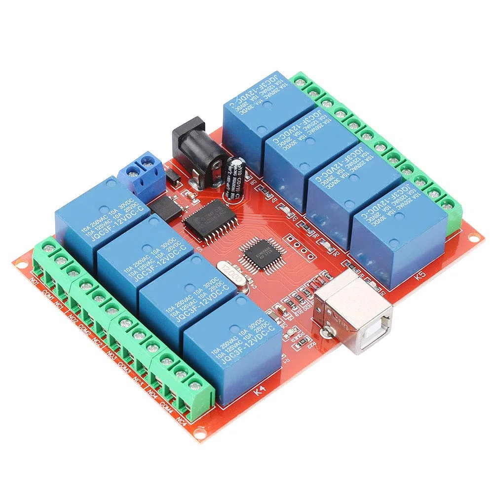 Modulo Relè Interruttore di Controllo USB Computer a 12V DC a 8 Canali Controller Interruttore USB con Chip di Controllo USB ad Alte Prestazioni Importato
