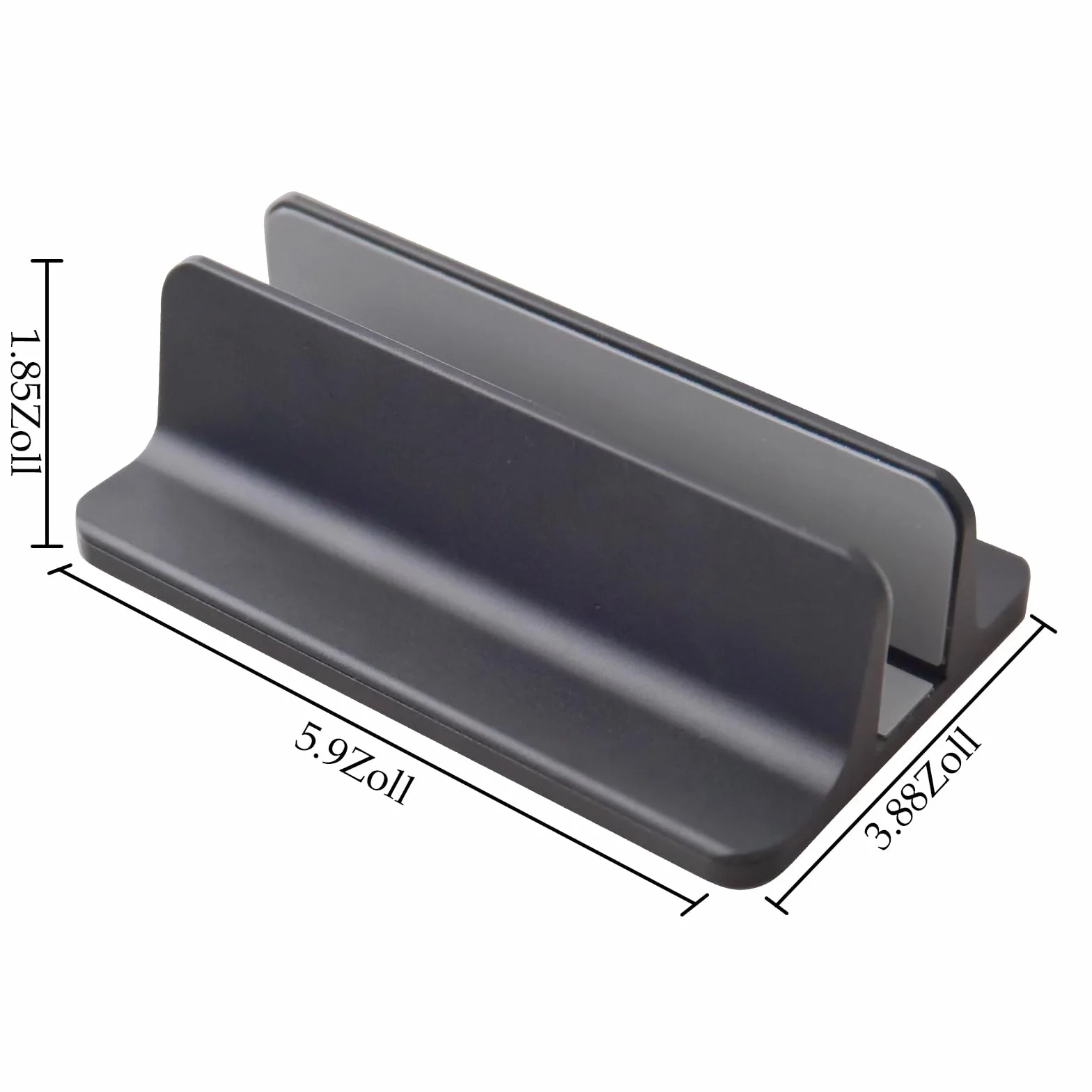 Supporto verticale per computer portatile, in alluminio, regolabile, salvaspazio, per MacBook Pro/Air, iPad, Samsung, Huawei, Surface, Dell, HP, Lenovo e altri (Nero)