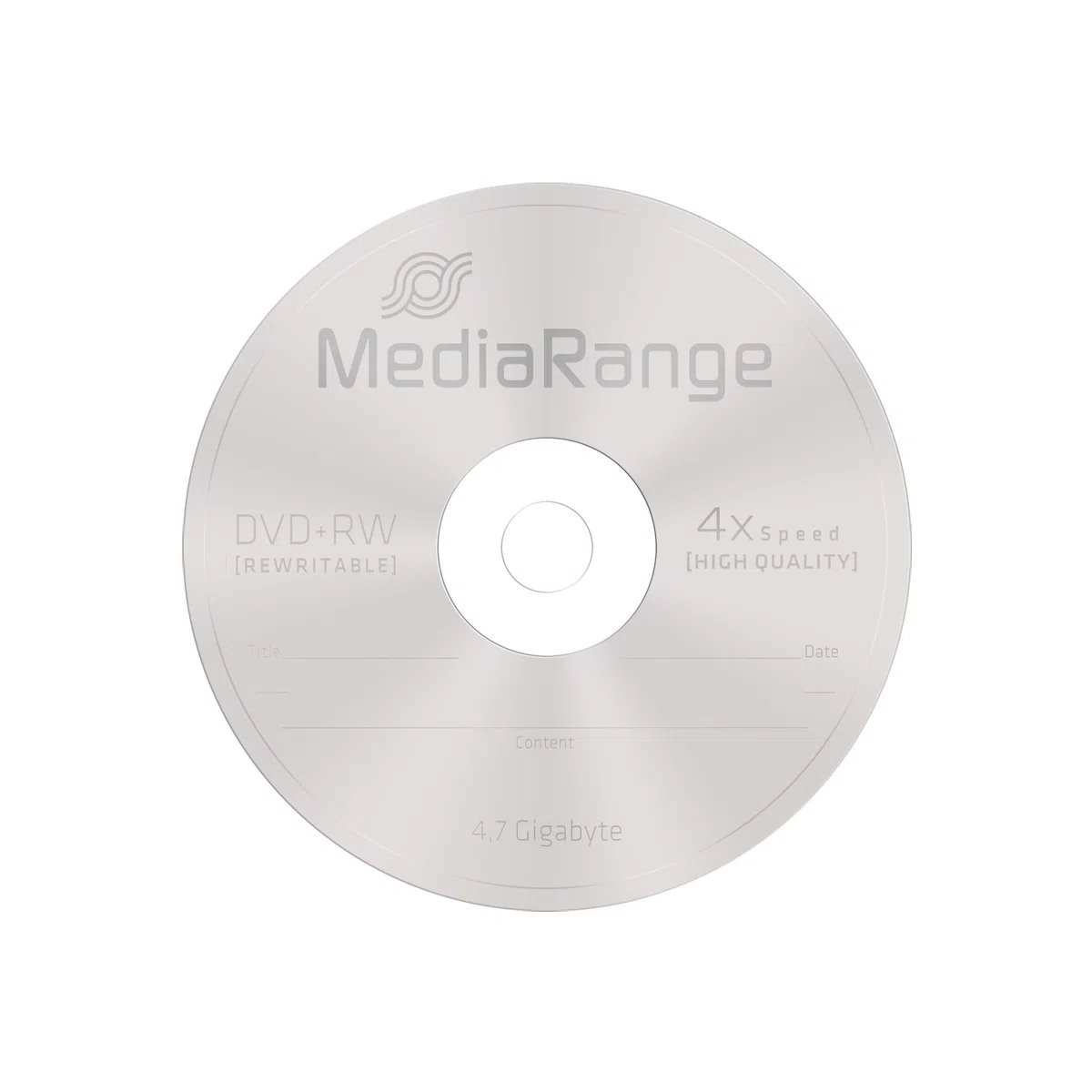 MediaRange MR451 Confezione Dvd+RW, Argento