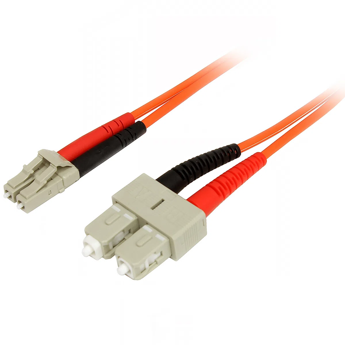 StarTech.com Cavo in fibra ottica da 1 m, Duplex multimodale 50/125, LSZH, LC/SC, OM2, Cavo patch in fibra da LC a SC