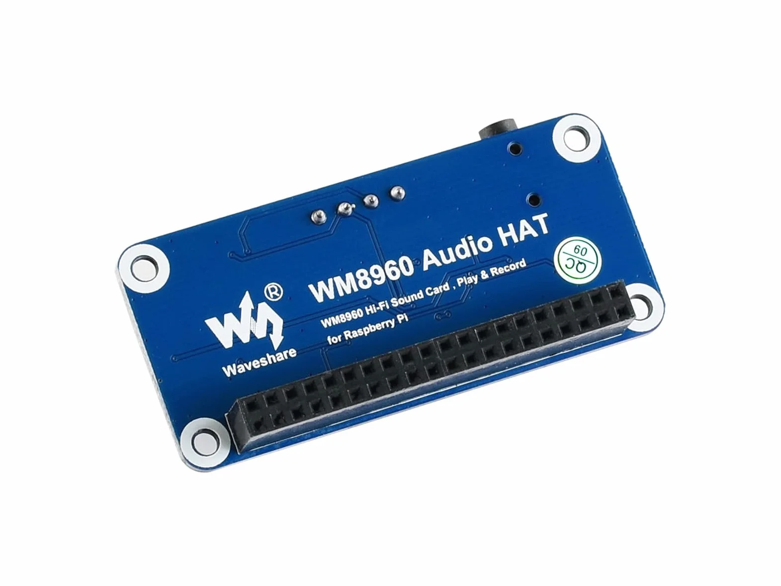 WM8960 Audio Module Hi-Fi Sound Card HAT for Raspberry Pi 4B+ 4B 3B+ 3B 2B+ Zero W WH 2W Stereo CODEC Play/Record